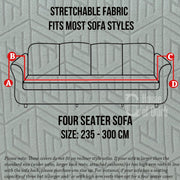 Universal Jacquard Grain Texture Fabric Sofa-Green