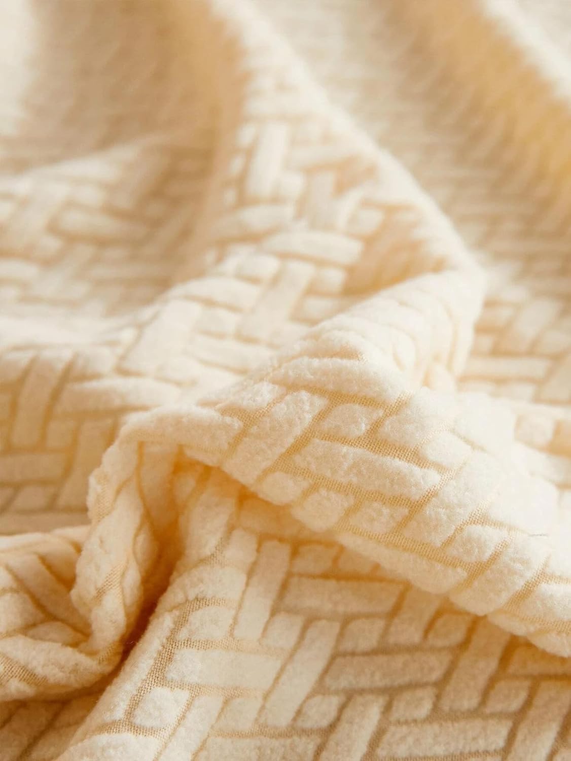 Universal Fleece Fabric Sofa Cover(White)