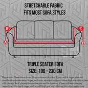 Universal Jacquard Grain Texture Fabric Sofa-Charcoal