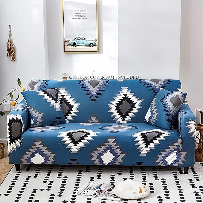 Universal Sofa Cover Big Elasticity Cover (Blue Current)