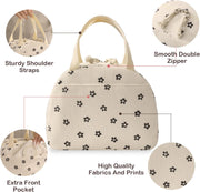 Corduroy Insulated Lunch Bag – Reusable Thermal Tote for Office, Picnic & Travel