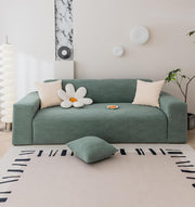 Universal Jacquard Leaf Texture Fabric Sofa Cover (Green)