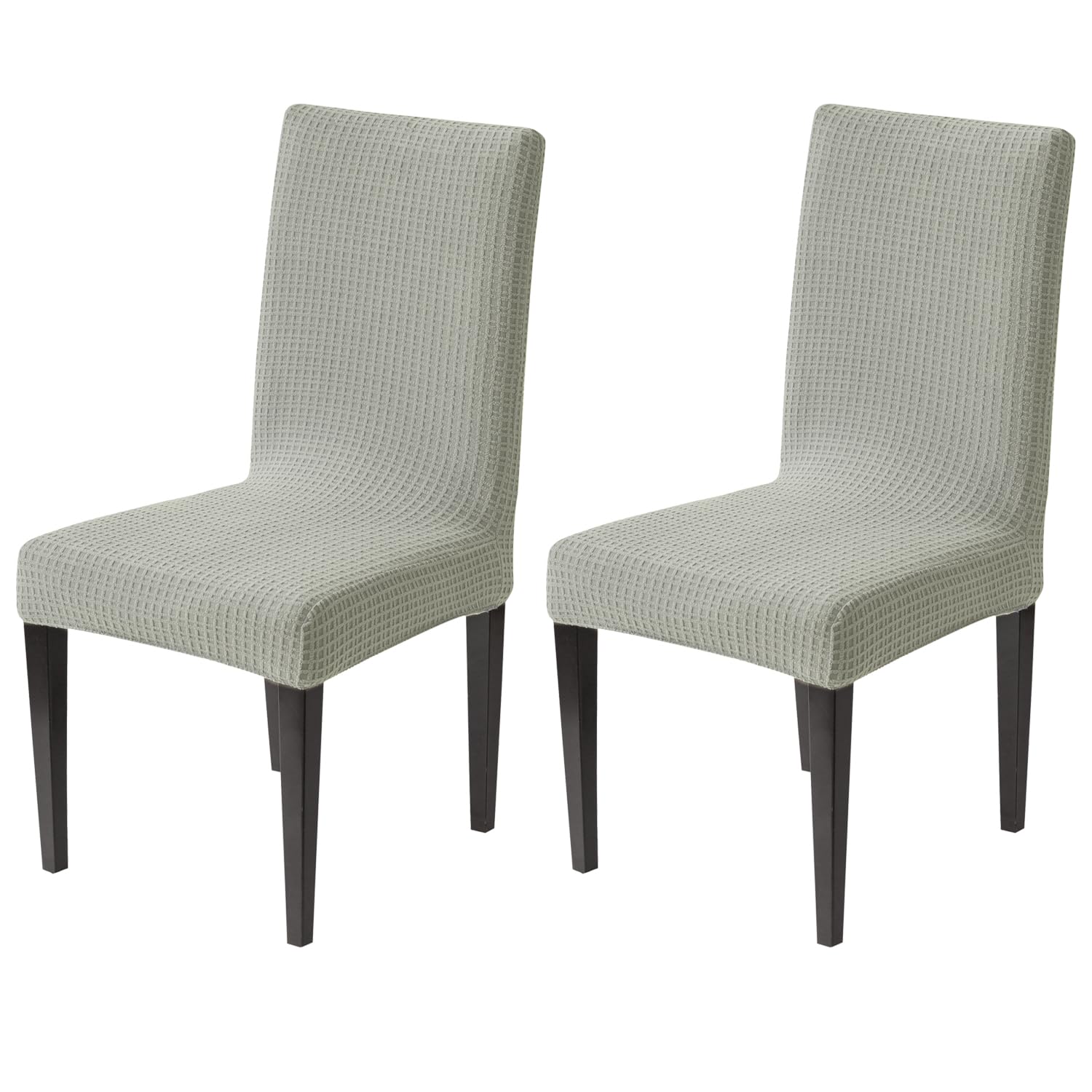 Decorative Dining Chair Cover – 220 GSM Stretch Jacquard Fabric (Grey)