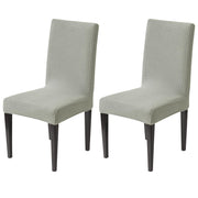 Decorative Dining Chair Cover – 220 GSM Stretch Jacquard Fabric (Grey)