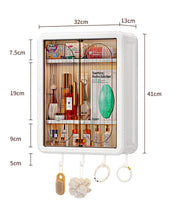 Wall Mounted Bathroom Storage Rack – Punch-Free Magnetic Storage Box White (Extra Large)