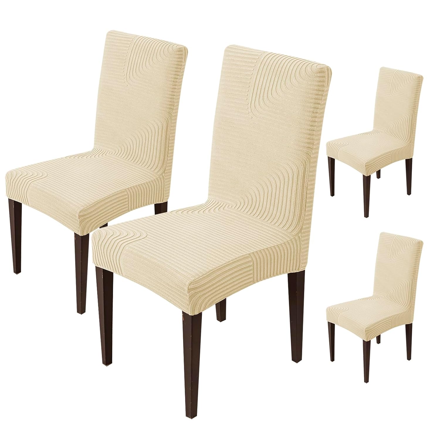Stretchy Universal Jacquard Waterproof Sapphire Chair Cover (Beige)