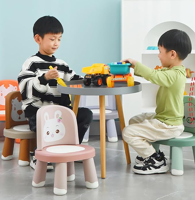 Detachable Baby Chair - Adjustable Plastic Backrest Chair & Stool for Toddlers