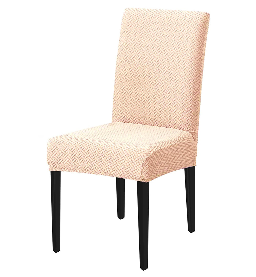Elastic Jacquard Chair Cover Stretch Removable (cream)