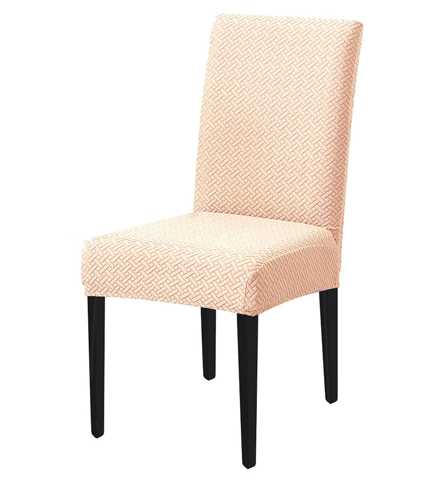 Elastic Jacquard Chair Cover Stretch Removable (cream)