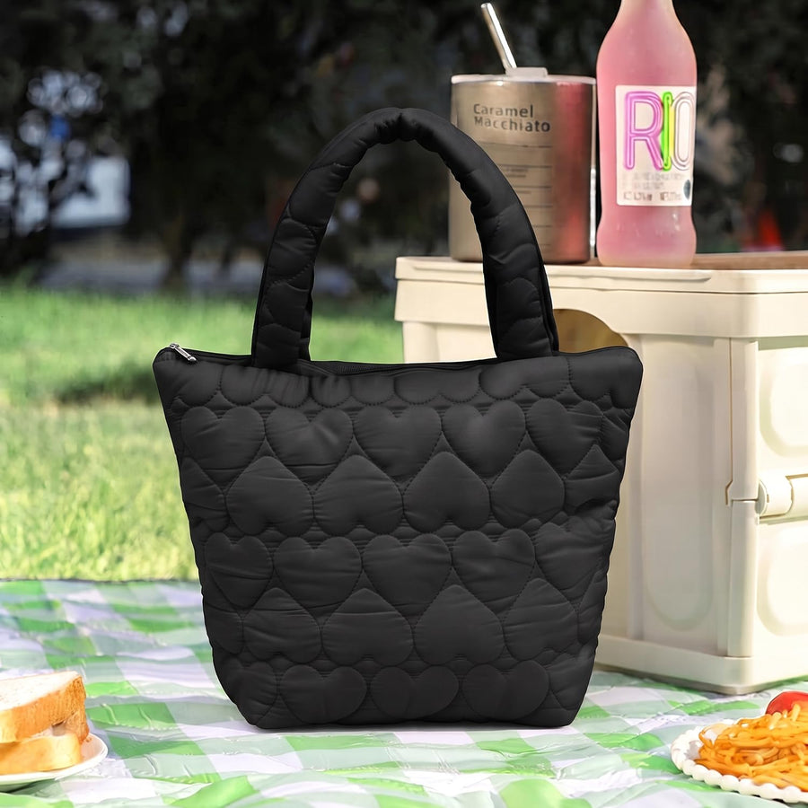 Heart Design Soft Insulated Lunch Bag