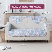 Printed Quilted Sofa Cover for 1/2/3/4 Seater Anti-Slip- Gulshan Sky