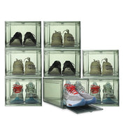 Shoe Organizer, Shoe Storage Boxes with Magnetic Door (Green)