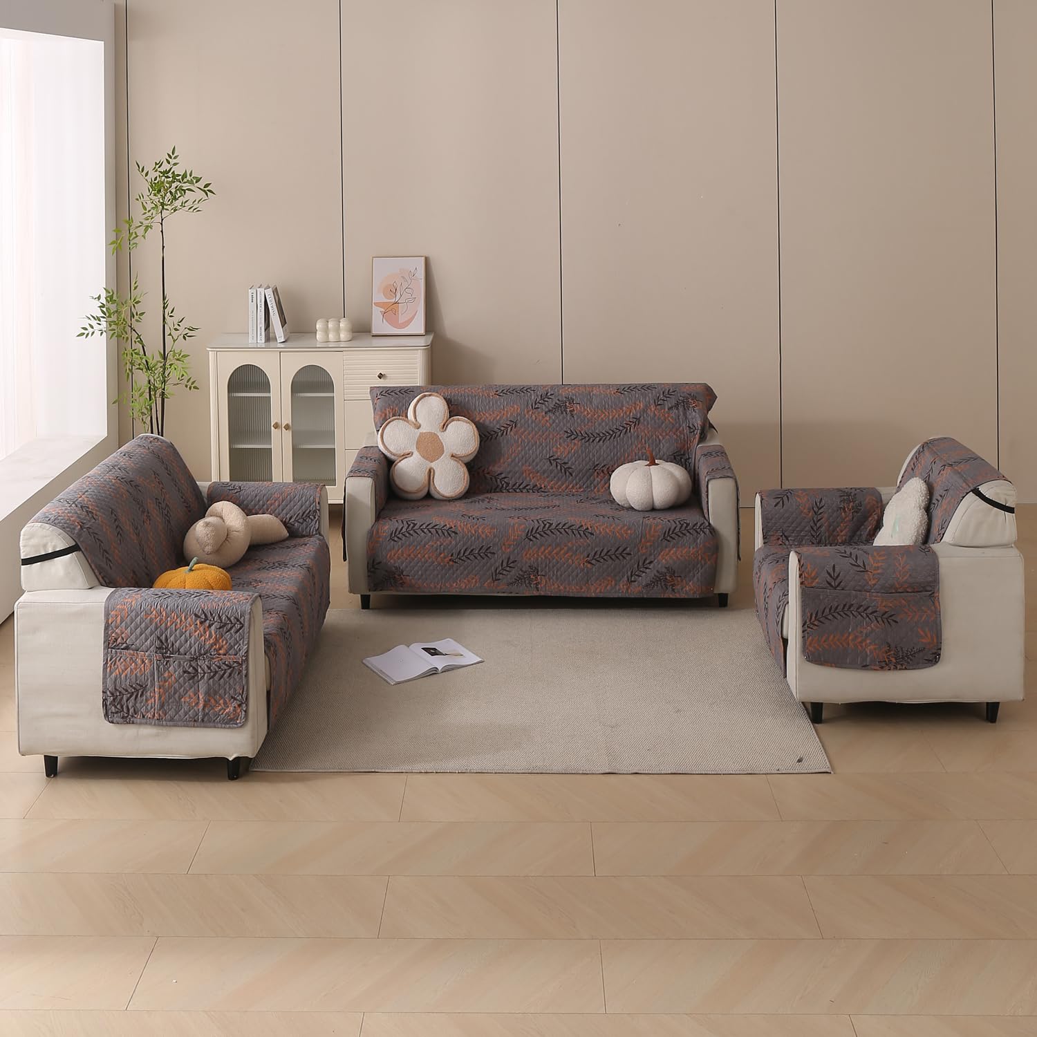 Polyester Sofa Cover Mat Reversible Couch Protector-Oakwood