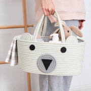 Baby Diaper Caddy Organizer Cotton Rope Basket