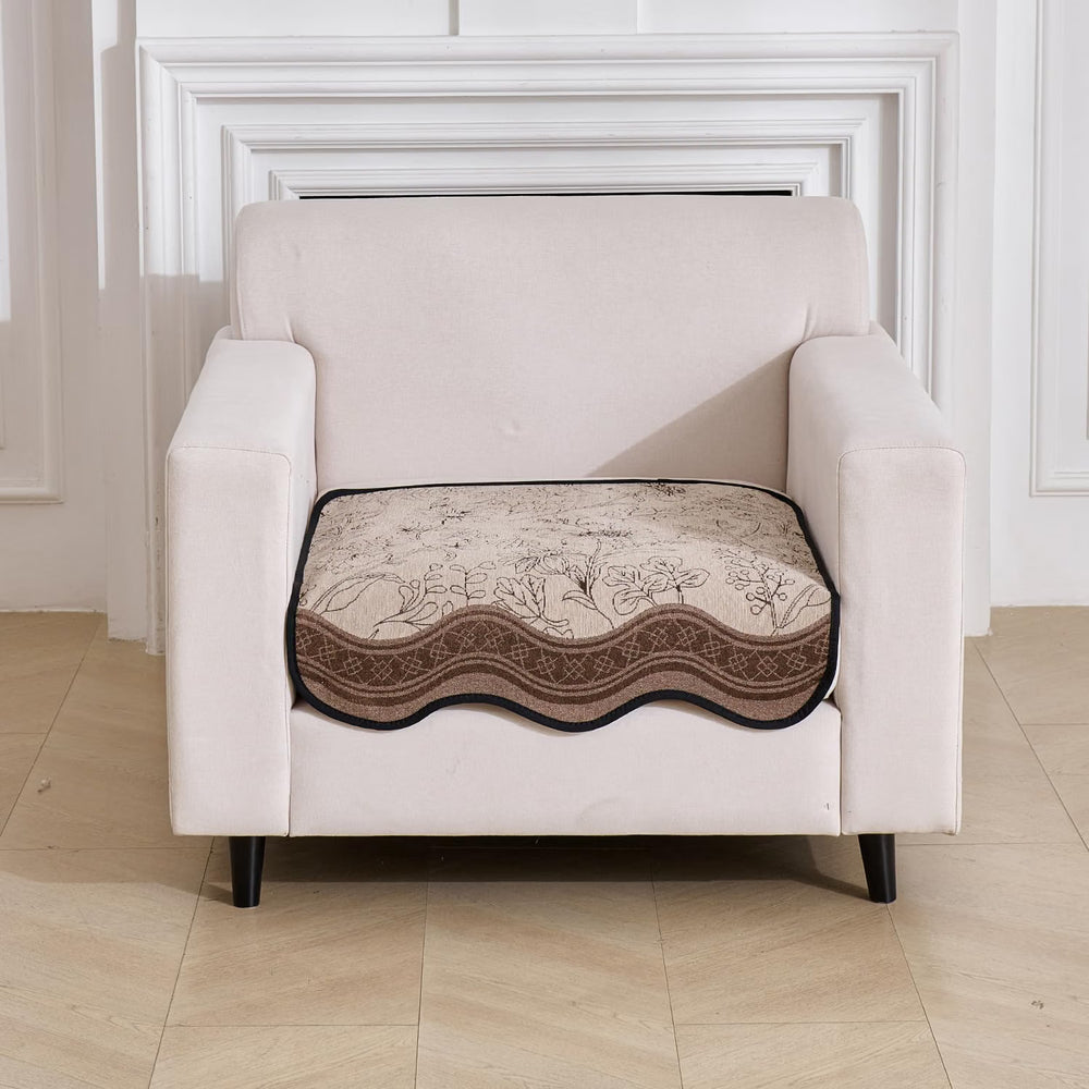 Crest Luxury Chenille Sofa Mat - Mocha Chenille Fabric 1 Pc