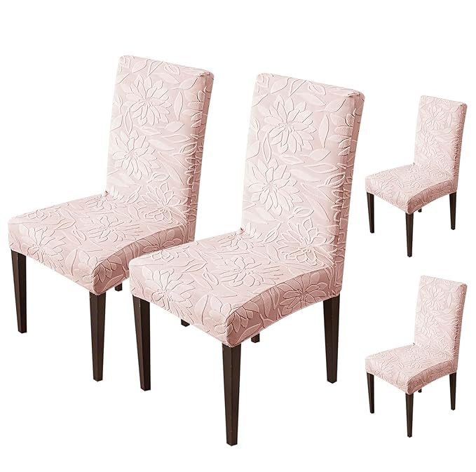 Stretchy Universal Camellia Jacquard Waterproof Chair Cover (Pink)