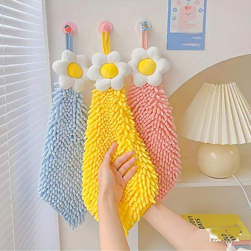 3 Pack Hand Towels with Hanging Loop