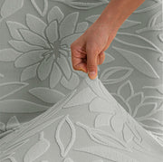 Stretchy Universal Camellia Jacquard Waterproof Chair Cover (Light Grey)