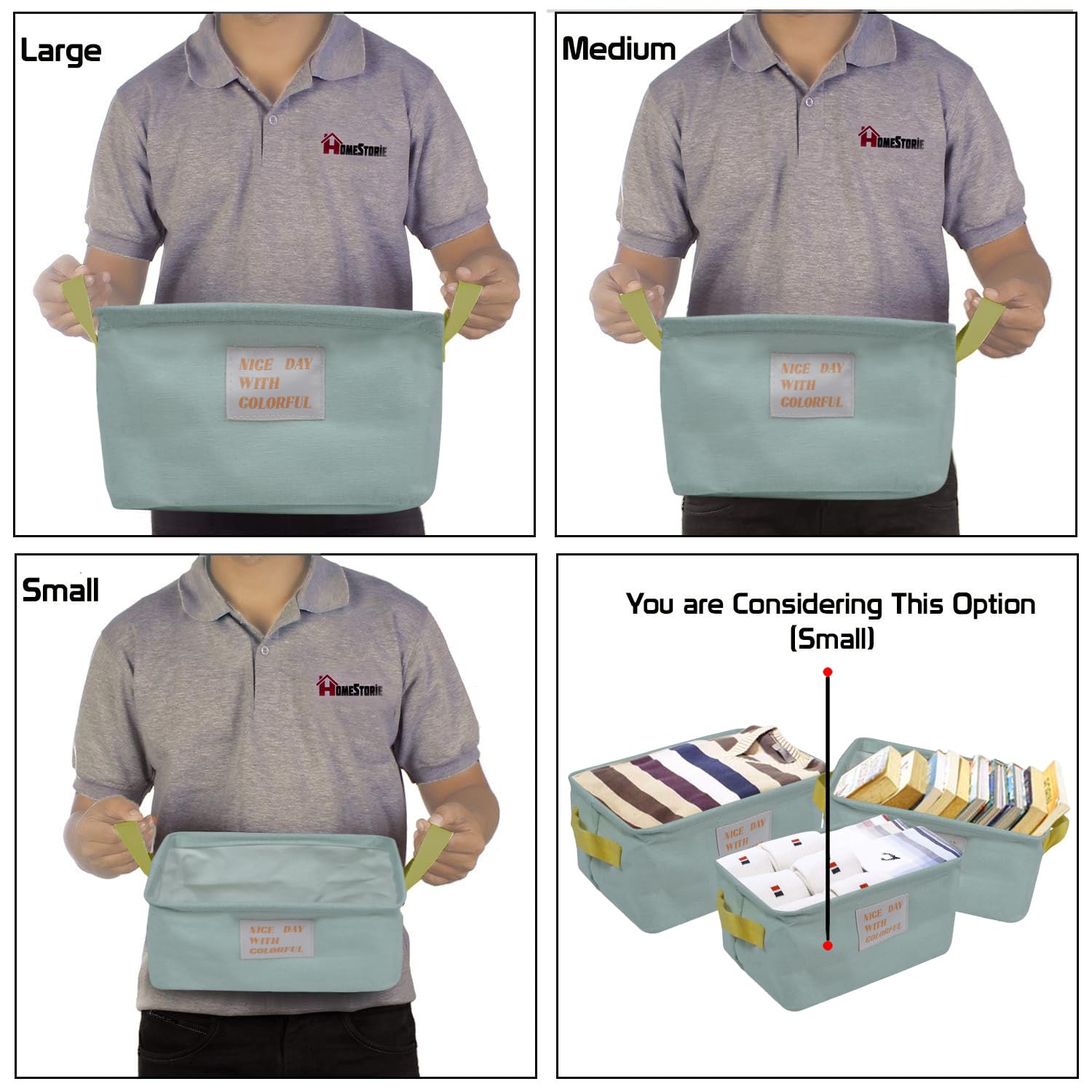 Stylish Storage Basket Cotton and Linen Fabric Mini Storage Cubes