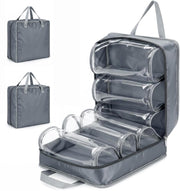 Travel Shoe Bag for 6 Pairs - Grey