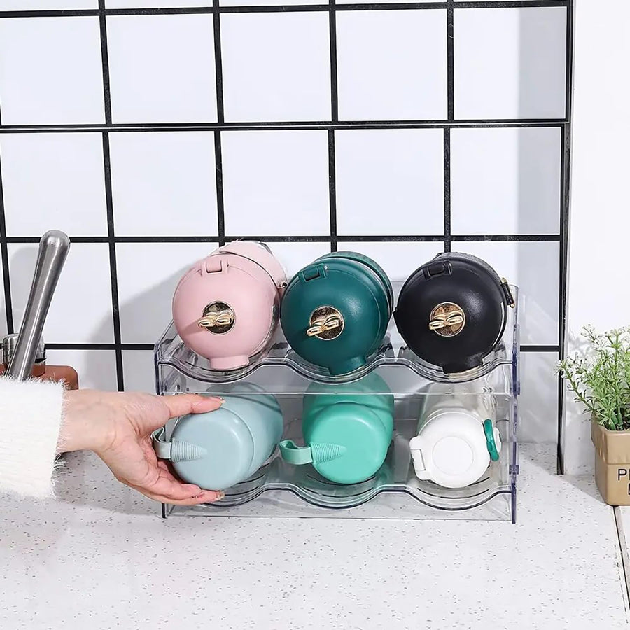 Plastic Bottle Rack Stackable Water Bottle Organizer