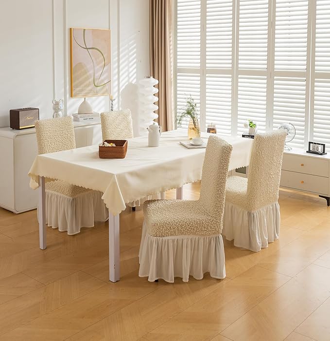 Italian Pattern 450 GSM Chair Cover (Cream)