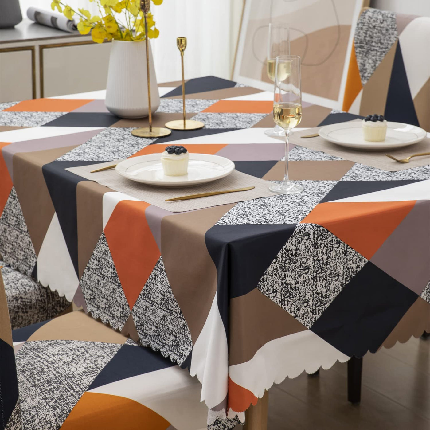 Dining Table Cover (Grey Complex, 1 Table Cover)