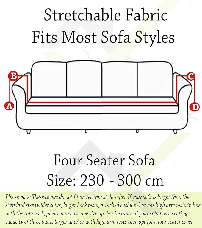 Polyester Spandex Printed Sofa Cover (Stone Grey)