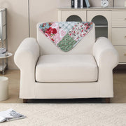 'Aura Petal Series' Quilted Sofa Mat Printed – Anti Slip (Flora Jade)
