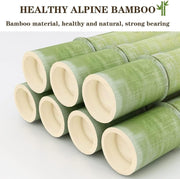 Bamboo Wood Garment Clothing Rack with 5 Tiers Storage Shelf- Tan