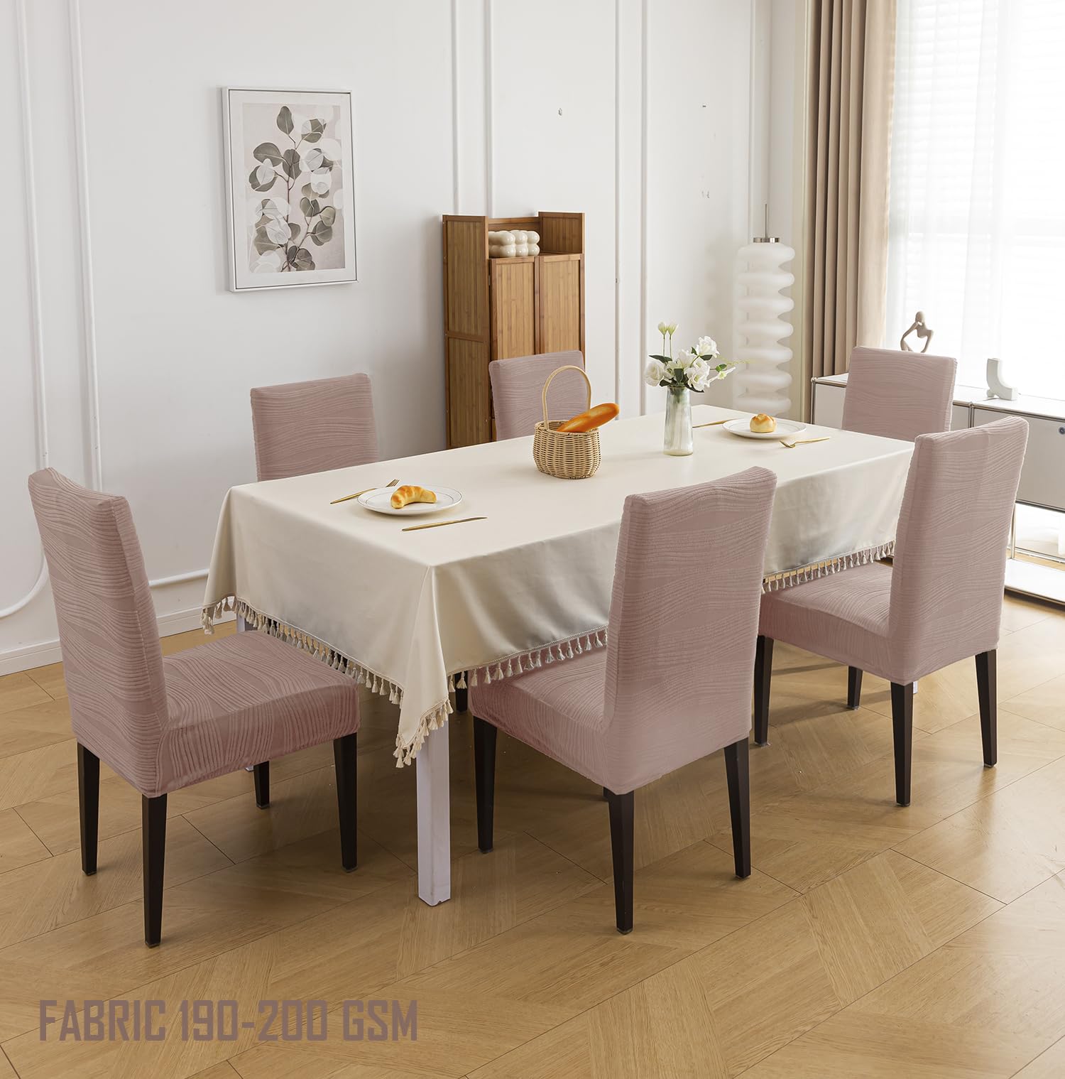 Stretchy Universal Jacquard Waterproof Chair Cover (Pink)