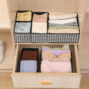 Set of 6 Foldable Storage Box Drawer Divider Organizer Basket Bins