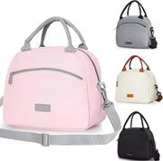Insulated Lunch Bag for Women, Reusable Tote with Shoulder Strap