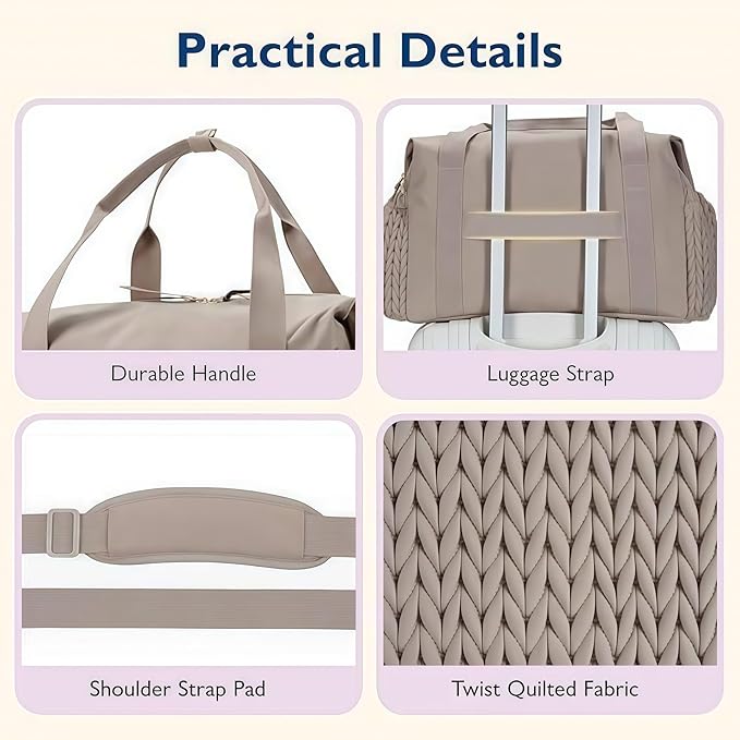 Large Capacity Diaper Bag Tote Handbag with Pacifier Case – Stylish Travel Nappy Bag for Mom & Dad