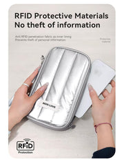Travel Passport Pouch – Lightweight Anti-Theft Passport Organizer (Silver)