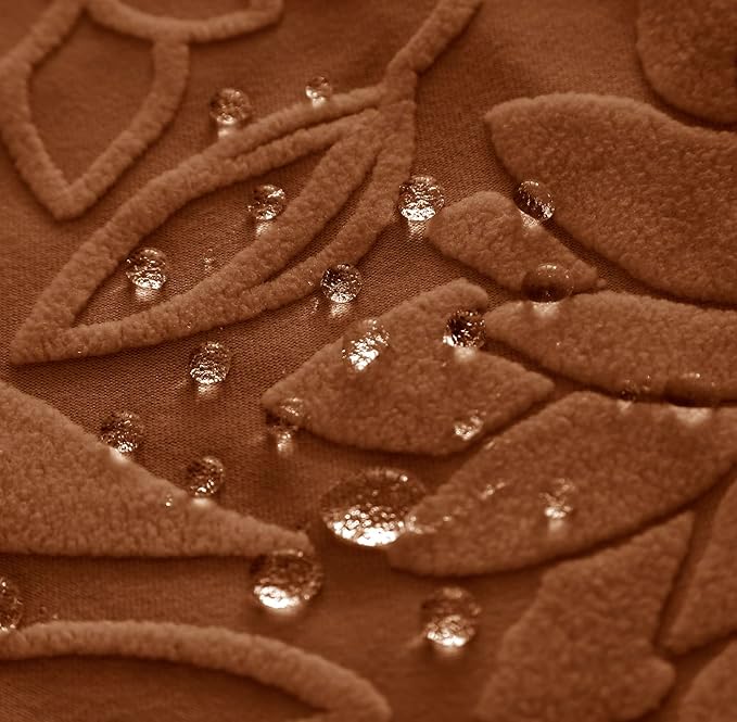 Universal Jacquard Waterproof Camellia Fabric Sofa Cover (Camel)