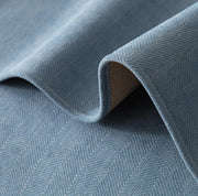 Sofa Covers Herringbone Chenille Fabric 1/2/3/4 Seater Sofa (Blue)
