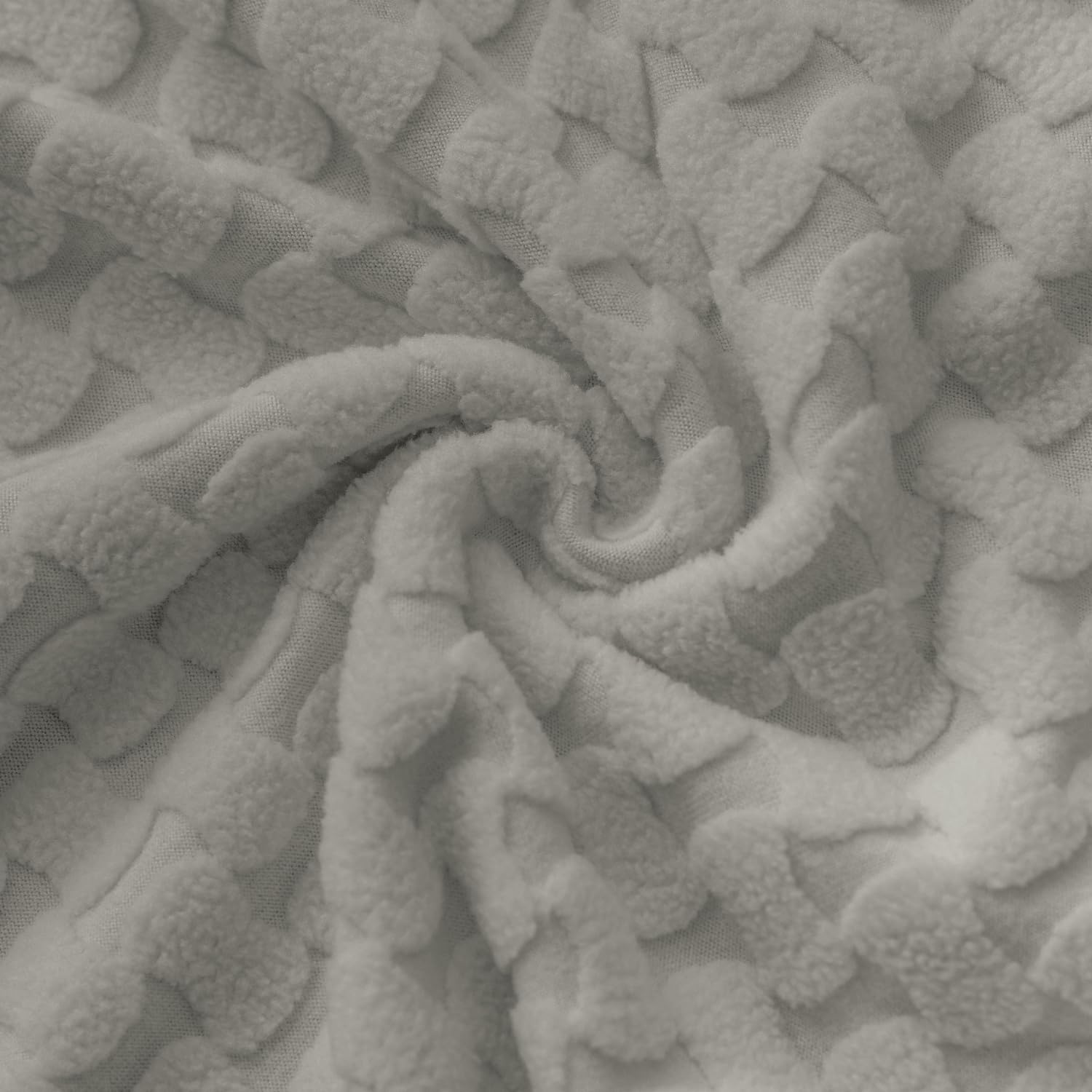 Elegant Jacquard Fabric 220 GSM Sofa Cover – Ultra Soft Stretchable (Grey)