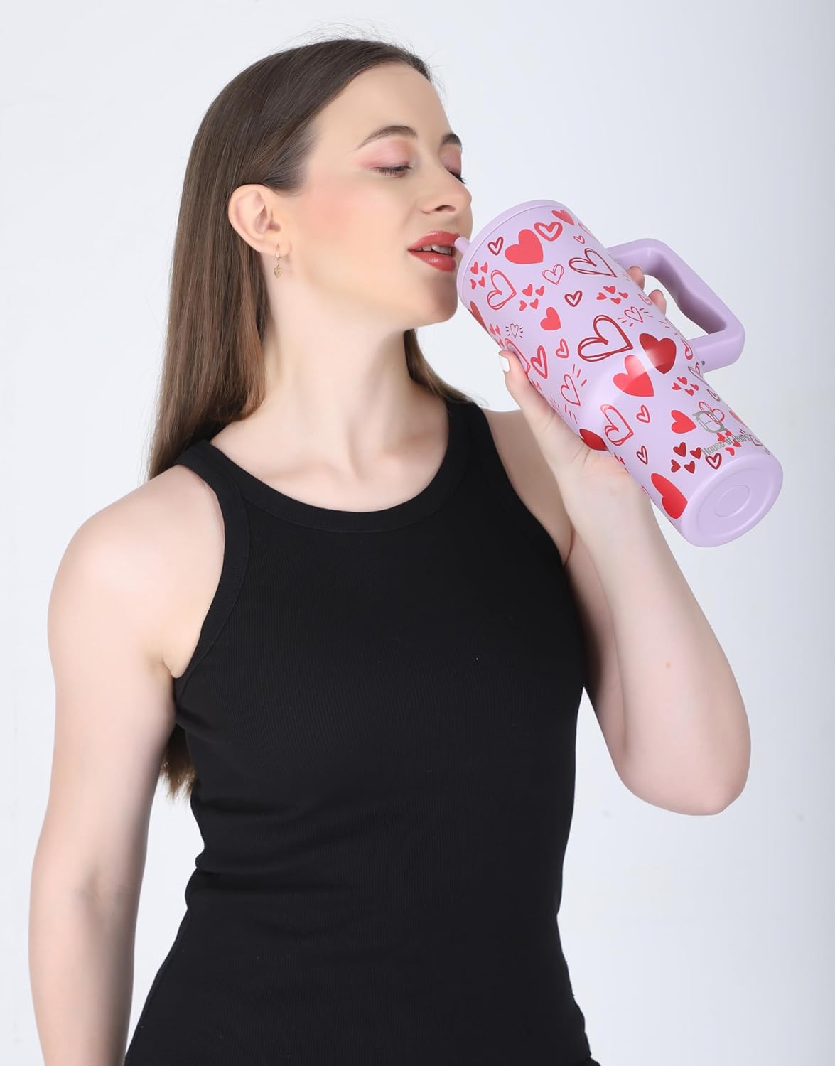 Stainless Steel Vacuum Insulated Tumbler with Straw and Lid & Handle - (1200 ML)