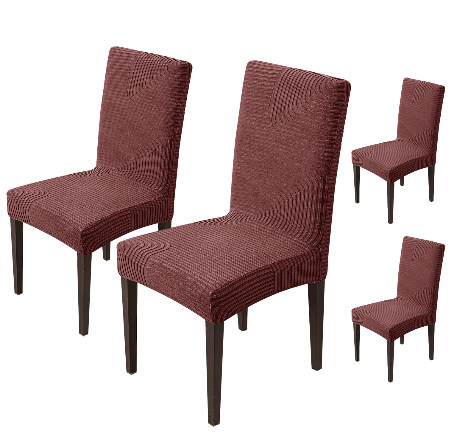 Stretchy Universal Jacquard Waterproof Sapphire Chair Cover (Maroon)