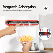 Aluminum Foil & Plastic Wrap Dispenser with Cutter - Red