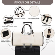 2-in-1 Convertible Garment Duffle Bag with Shoe Compartment & Shoulder