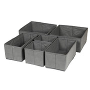 Set of 6 Foldable Storage Box Drawer Divider Organizer Basket Bins