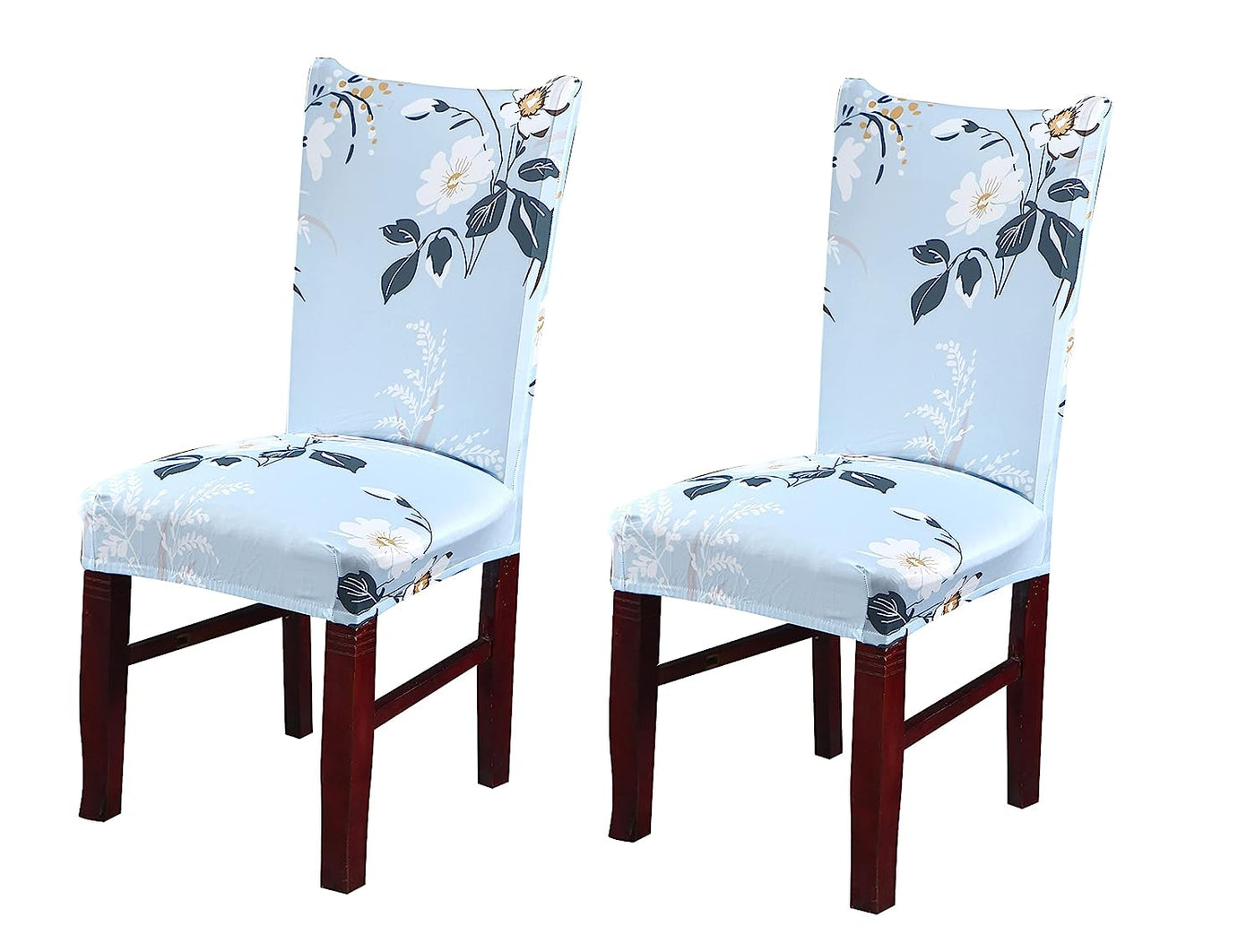 Elastic Chair Cover (SkyBlue Big White)