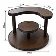 Wooden Perfume Organizer 3-Tier Display Rack - Brown