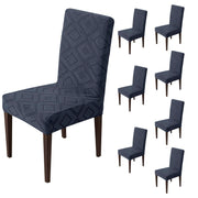 Stretchy Universal Jacquard Fabric Diamond Texture 220 GSM Chair Cover-Charcoal