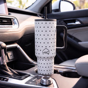 1200ML Stainless Steel Tumbler with Handle & Lid, 2 Straws