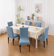 Stretchable Jacquard Dining Chair Cover – Universal Fit, 220 GSM-Light Blue