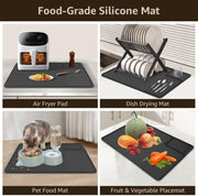 Silicone Coffee Mat For Counter Raised Spill Proof Edge