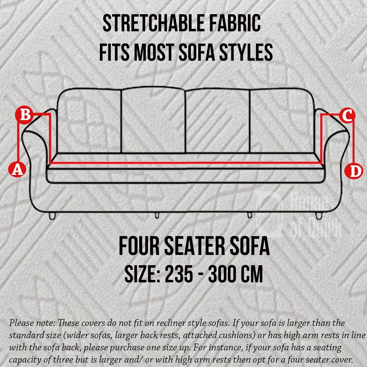 Universal Jacquard Fabric Sofa Cover- Smoke